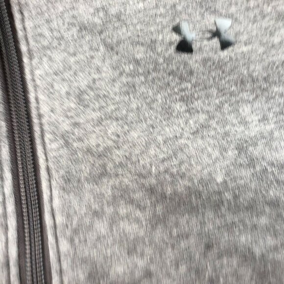 Under Armour Mens Hoodie Sweatshirt Small Fleece Gray Full Zip Athleisure Pocket - Picture 8 of 13